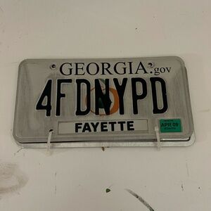 Georgia Licence/Tag/Vanity Plate with 4FDNYPD